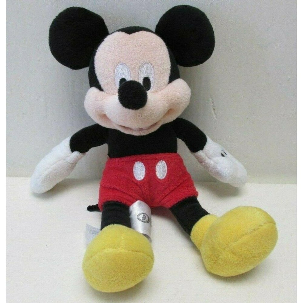 Disney Store Authentic Mickey Mouse Plush 9" Stuffed Animal Toy Red Shorts
